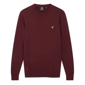 Lyle & Scott Merino pullover heren bordeaux rood